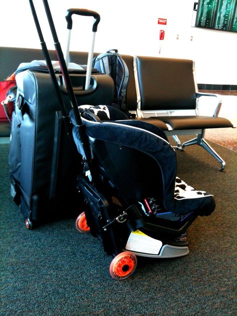 Airport Hacks For Families | POPSUGAR Moms Car Seats, Airport Hacks, In The Airport, Airport Transportation, Car Seat, Baby Strollers, Transportation