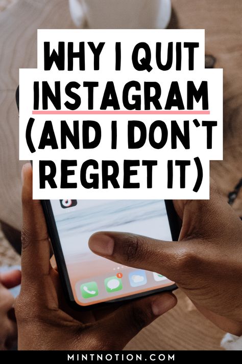 Why I quit Instagram (and I don't regret it) Anti Social Media, Quitting Social Media, Using Instagram, Minding Your Own Business, Sketch Comedy, Online Tutoring, I Quit, Work Life Balance, My Business