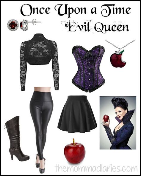 Once Upon a Time Evil Queen DIY Costume - http://www.themommadiaries.com/2016/10/once-upon-time-evil-queen-diy-costume.html Evil Queen Outfit, Orange Table Cloth, Evil Queen Costume, The Evil Queen, Villain Costumes, Disney Inspired Fashion, Holloween Costume, Diy Kostüm, Queen Outfit