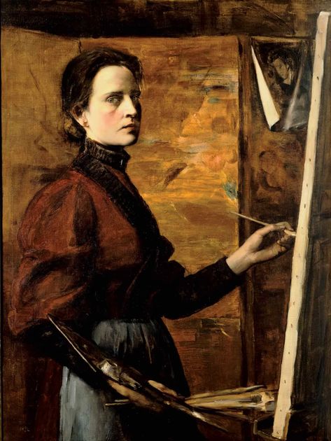 Elizabeth Nourse, Self-Portrait, 1892. (Courtesy of the American Federation of Arts) 19th Century Women, Richard Diebenkorn, Robert Motherwell, Painted Ladies, Jackson Pollock, Woman Painting, American Artists, Female Artists, Portrait Art