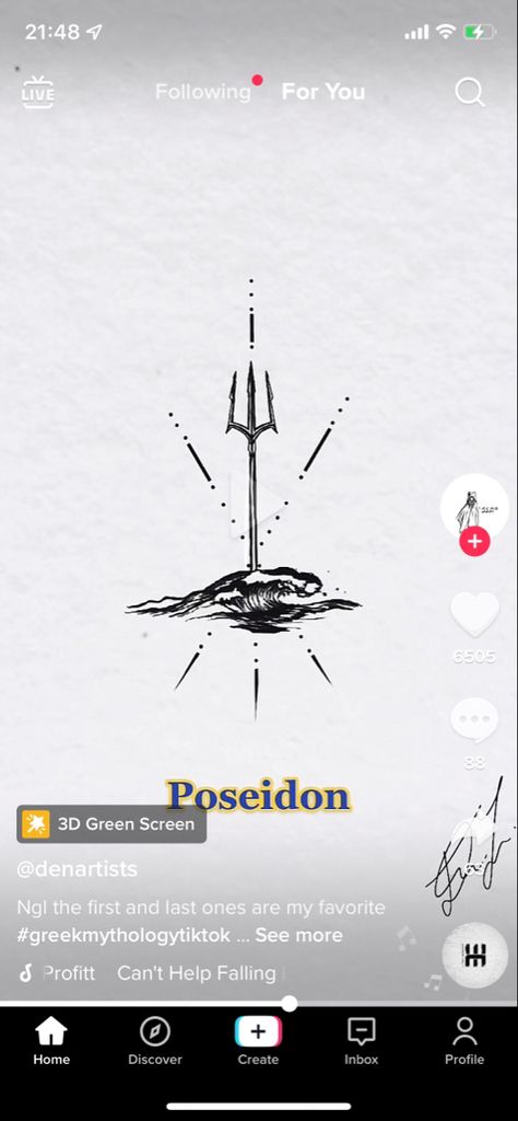 Posiden Trident Tattoo, Poseidon Logo, Neptune Tattoo, Trident Tattoo, Poseidon Tattoo, Pisces Tattoos, Tattoo Idea, Future Tattoos, Tattoos For Guys