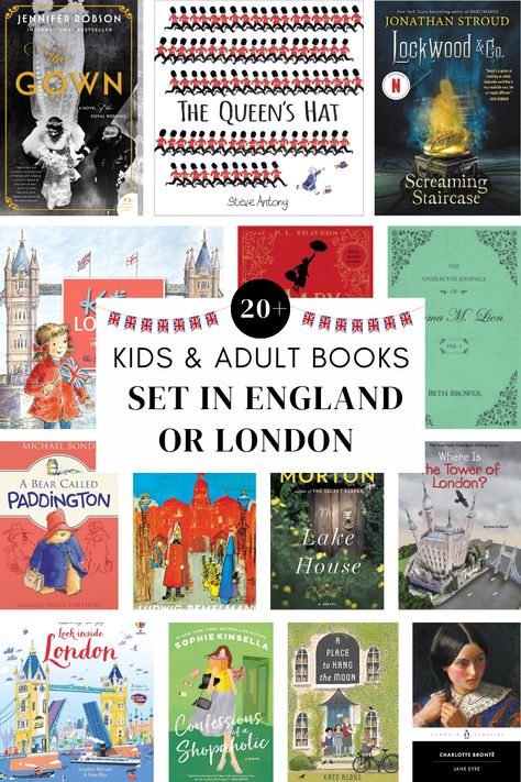 20+ Kids and Adult Books Set in London or England Trip To England, Halloween Reading, London Icons, Queen Hat, Reading Charts, Living Books, London Calling, Kids Books, London Love