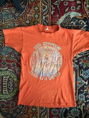 ******VINTAGE 1975 LED ZEPPELIN TOUR CONCERT T-SHIRT ORIGINAL SPRUCE SUPER RARE | eBay