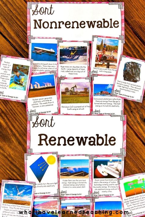 Teach students about renewable and nonrenewable resources with this science station. This sorting center includes a reading passage to build background knowledge about nerve cells as well as differentiated questions to assess your students' comprehension. Renewable Resources Activities, Nonrenewable Resources Activities, Renewable And Nonrenewable Resources, Math Stem Activities, Science Lessons Elementary, Life Science Activities, Integrated Curriculum, Types Of Energy, Fourth Grade Science