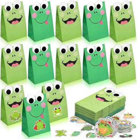 Frog Birthday Decorations, Birthday Party Decorations Green, Frog Themed Birthday Party, Frog Party Decorations, Frog Decorations, Party Decorations Green, Frog Classroom, Frog Birthday Party, Frog Stickers