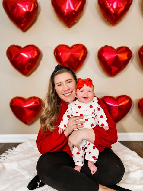 Baby And Toddler Valentines Photoshoot, Mommy And Daughter Valentines Pictures, Valentine’s Day Photoshoot Siblings, Baby And Mom Valentines Photoshoot, At Home Valentines Photo Shoot Toddler, One Year Old Valentines Pictures, Valentines Day Milestone Picture, Valentines Family Pictures Photo Shoot, 3 Month Valentine Pictures