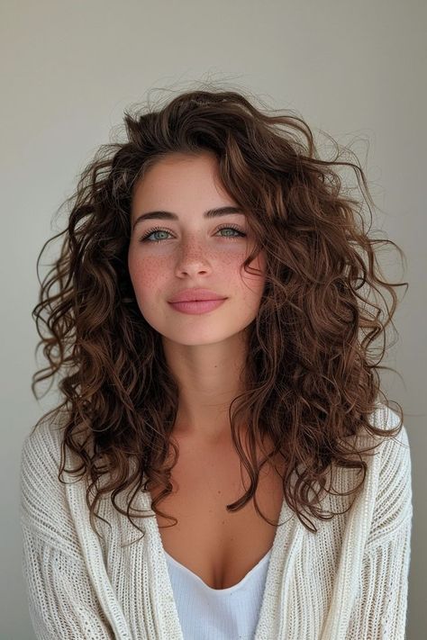 Shorter Natural Curly Hair, Shakira Haircut, Permed Before And After, Long Wavy Fine Hair, Multi Textured Perm Long Hair, Curly Collarbone Length Hair, Medium Length Wavy Curly Hair, Mid Length Curly Haircut With Layers, 2024 Curly Hair Trends