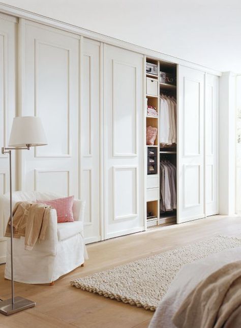 Wardrobe Wall, Bedroom Closet Doors, Wall Closet, Build A Closet, Bedroom Closet Design, Sliding Closet Doors, Fitted Wardrobes, غرفة ملابس, Bedroom Wardrobe