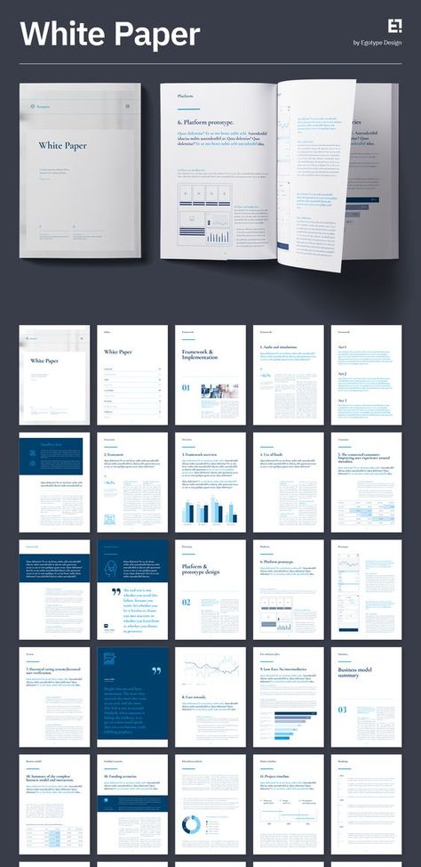 White Paper Template – Design Brochure Minimal and Professional White Paper and Company Brochure template for creative businesses, created in Adobe InDesign, Microsoft Word and Apple Pages in International DIN A4 and US Letter format. Download Template: https://1.envato.market/A59Xj White Paper Layout Design, Word Template Design Layout, A4 Document Design, Document Design Layout, A4 Template Design, Word Document Design, Paper Layout Design, Microsoft Word Design, Paper Template Design