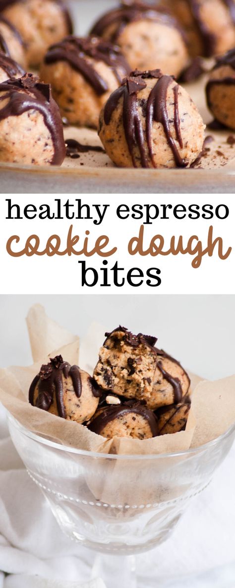 Espresso Dessert, Erin Lives Whole, Espresso Cookie, Bite Size Cookies, Cookie Dough Bites, Healthy Vegan Snacks, Coffee Cookies, Edible Cookies, Bake Desserts