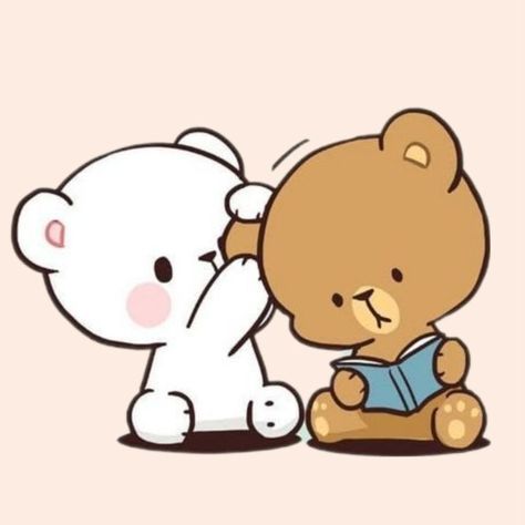 Mocha And Milk Bear, Tell Me About Your Day, Milk And Mocha Bear, Milk And Mocha, Milk Mocha, Mocha Bear, Love Scrapbook, Milk & Mocha, Cute Bear Drawings