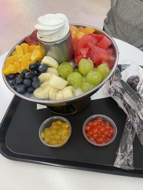 🍧 Escape the NYC heat with Bingsoo at Heuk Hwa Dang, a refreshing, fruit-filled Korean dessert! This sweet treat is a must-try for dessert lovers and foodies alike. Click to learn more and indulge your sweet tooth! 🍓🍑 Fruity Dessert, Korean Dessert, Fruity Desserts, Dessert Lover, Delicious Treats, Ice Cubes, Sweet Treat, Travel Food, Fresh Fruit