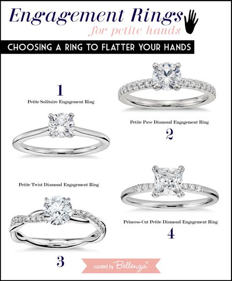 Would you wear a dress that doesn't suit your body type? Then, the same appllies to wearing a ring that flatters your hands! http://www.bellenza.com/wedding-ideas/bridal-style/choose-engagement-ring-flatters-hands.html Engagement Rings Modern Classic, Engagement Rings For Short Fat Fingers, Engagement Rings For Chubby Fingers, Choosing Engagement Ring, Elegant Rings, Trinity Ring, Pave Diamond Engagement Rings, Modern Engagement Rings, Hand Type