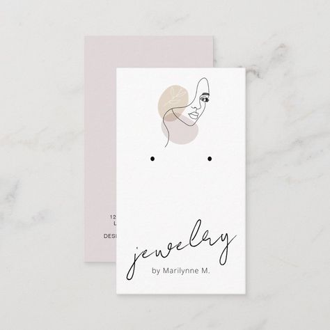 Modern line Art Boutique Earring Display Card Modern Line Art, Jewelry Display Cards, Art Boutique, Boutique Display, Modern Boutique, Jewelry Tags, Eid Collection, Earring Display, Jewelry Display