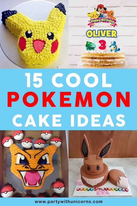 Are you planning on Making a Pokemon birthday cake for your kid’s Pokemon party? We have all the ideas you need include easy pokemon cakes, Fondant pokemon cakes, buttercream pokemon cakes, pokemon cupcakes, pokemon cake toppers and more. #pokemon #pokemoncake #pokemonbirthday Buttercream Pokemon Cake, Pokemon Cake Ideas Buttercream, Pikachu Cupcake Cake, Pikachu Cake Tutorial, Pokemon Cake Ideas, Pokémon Cakes, Charizard Cake, Cupcakes Pokemon, Pokemon Cake Pops