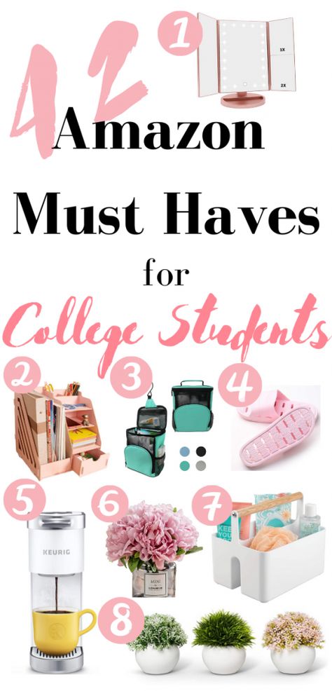 42 Amazon Must Haves For College Students - LIFESTYLE KATE Things Amazon Made Me Buy, Collage Must Haves, Best Things To Buy On Amazon, Useful Things To Buy On Amazon, Amazon Must Haves For Teens, Cool Things To Buy On Amazon, Must Haves For College, Cute Things To Buy On Amazon, Stuff To Buy On Amazon