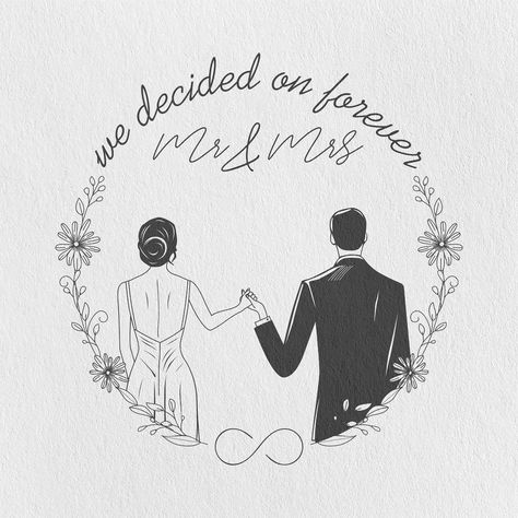 Groom Drawing, Couple Design, Wedding Drawing Easy, Wedding Cartoon, Wedding Cartoon Couple, Marriage Logo, Wedding Couple Drawing, Couple Graphic Design, Wedding Announcement