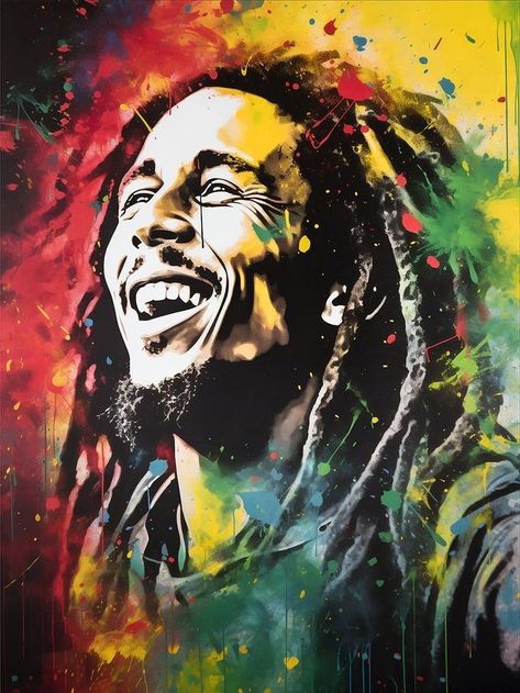 Bob Marley Tattoo, Bob Marley Poster, Bob Marley Painting, Bob Marley One Love, Rasta Art, Arte Jazz, Reggae Art, Bob Marley Pictures, Africa Art Design