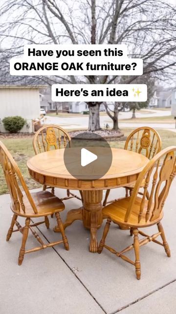 Redone Oak Table, Round Dining Table Refurbish Ideas, Old Table New Chairs, 2 Tone Table, Upcycled Farmhouse Table, How To Paint Wood Table, Refinished Kitchen Table Ideas, Renovate Dining Table, Dining Table Redo Before After