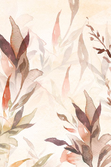 Backgrounds Autumn, Floral Watercolor Background, Watercolor Backgrounds, Leaf Illustration, Abstract Wallpaper Design, Aesthetic Background, Leaf Background, Printed Backgrounds, Tropical Art