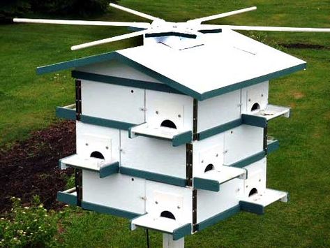 Purple Martin House Plans, Purple Martin Birdhouse, Martin Bird House, Martin Bird, Purple Martin House, Purple Martin, Martin House, Backyard Birds, Bird Houses