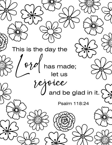 Scripture Coloring Sheets, Free Bible Study Printables, Toddler Bible, Cute Bible Verses, Floral Bible Verse, Bible Verse Coloring Page, Scripture Coloring, Free Kids Coloring Pages, Cute Bibles