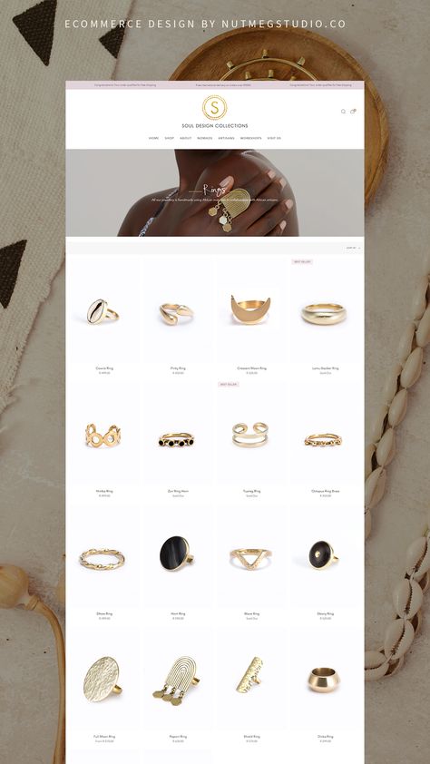 Shopify web design inspiration for a jewellery brand Accessories Website Design, Jewellery Website Design, Jewellery Branding, Jewelry Website Design, Startup Website, Jewellery Website, Accessories Website, Jewelry Store Design, Creative Jewelry Photography