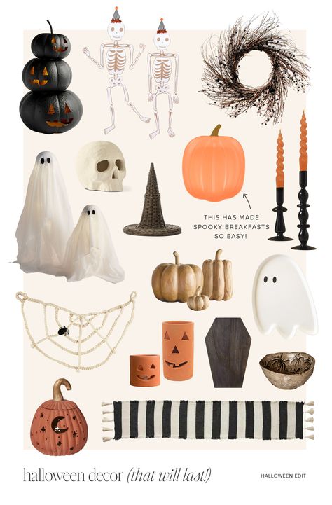 Not Tacky Halloween Decor, Fall Home Decor Halloween, Diy Classic Halloween Decorations, Simply Halloween Decorations, Halloween Decorations Mantel, Simplistic Halloween Decor, Crate And Barrel Halloween Decor, Scandinavian Halloween Decor, Kirklands Halloween Decor