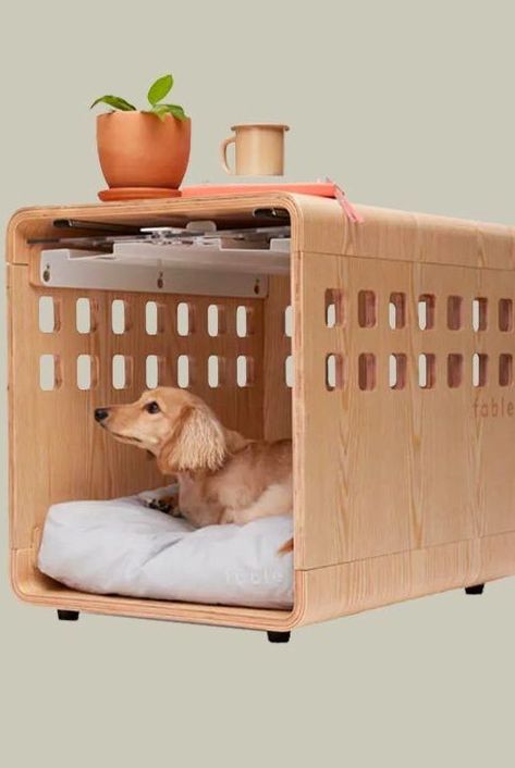 Gone are the days when dog crates cramped your space and style. We evaluated the top dog crate furniture pieces that double as home decor. Luxury Pet Furniture, Portable Dog Crate, Crate Side Table, Dog Den, Indoor Dog House, Wooden Dog Crate, Puppy Crate, Crate Bed, Dog Room