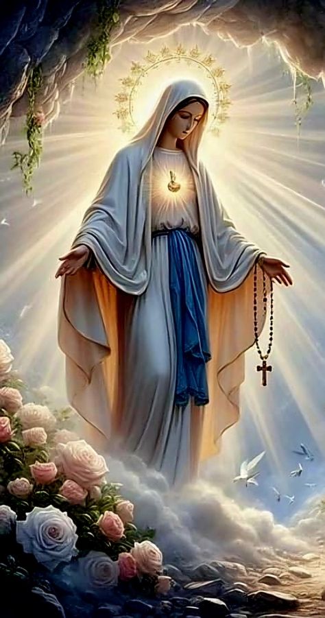 Immaculate Mary, Virgin Mary Picture, Mary Jesus Mother, Mother Mary Pictures, Jesus Mother, Virgin Mary Art, Mother Mary Images, Catholic Pictures, Images Of Mary