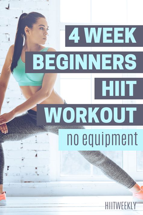 4 Week Home HIIT Workout For Absolute Beginners | HIITWEEKLY Home Hiit Workout, Hiit Workout Plan, Home Hiit, Hiit Workouts For Beginners, Hiit At Home, Hiit Program, Workouts For Women, Hiit Training, Workout Program