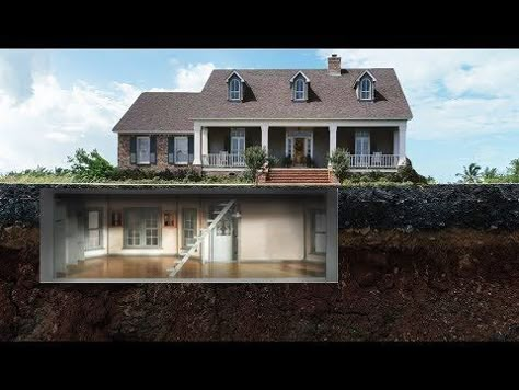 Gömda Rum, Hidden Basement, Case Sotterranee, Underground House Plans, Secret Rooms In Houses, Underground Home, Winter House Exterior, Bunker Home, Underground Bunkers