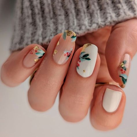 Boho Nails, Floral Nail Designs, Cute Spring Nails, Oval Nails, Spring Nail, Floral Nails, Fancy Nails, Chic Nails, Nail Arts