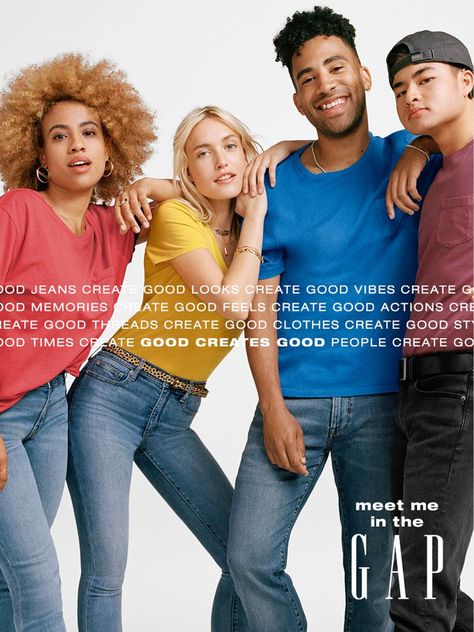 Denim Photoshoot, Group Images, Shoes Fashion Photography, Gap Brand, Campaign Fashion, Kids Groups, Mood And Tone, Gap Denim, Fall 2018