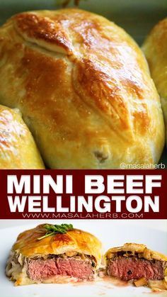 Individual Wellington, Individual Beef Wellington Recipe, Easy Beef Wellington, Individual Beef Wellington, Mini Beef Wellington, Wellington Recipe, Recipe Thanksgiving, Beef Wellington Recipe, Tandoori Masala