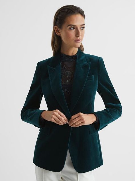 Teal Tuxedo, Blue Velvet Suit, Teal Suit, Blazer Ideas, Gothic Wardrobe, Teal Outfits, Teal Blazer, Prom Inspiration, Natural Fashion