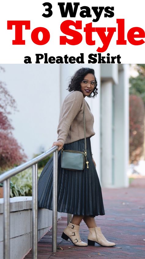 Gray Pleated Skirt Outfit Winter, Pleated Skirt And Sweatshirt Outfit, Tops For Pleated Skirts, Pleated Skirt Midsize, Plisse Skirt Outfit Winter, Gray Pleated Skirt Outfit, Pleated Skirt Outfit Winter, Pleated Skirt Outfit Plus Size, Pleated Skirt Outfit Fall