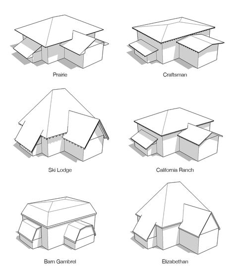 Official SketchUp Blog: Instant Roof, instant productivity Roof Types Style, Architecture Drawing Sketchbooks, Perspective Drawing Architecture, Architecture Drawing Plan, House Roof Design, Architecture Design Sketch, Architecture Design Drawing, Architecture Concept Drawings, Architecture Drawing Art