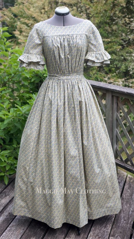 1840s Dress, 1800s Dresses, Pioneer Dress, Victorian Fashion Dresses, 1800s Fashion, Bergen Norway, Old Fashion Dresses, 19th Century Fashion, Moda Vintage