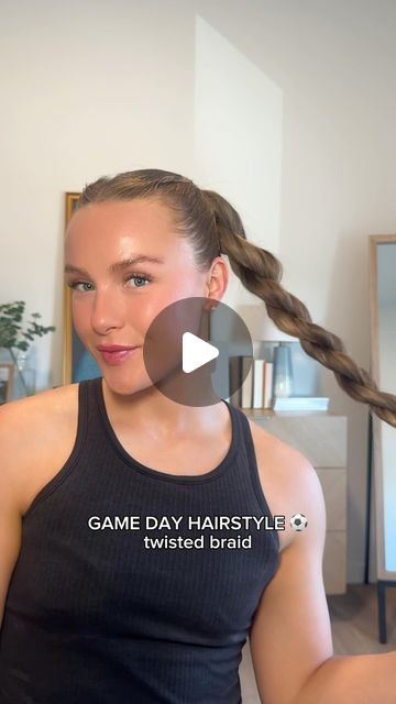 Brittany Wilson Isenhour on Instagram: "What do we think of the twisted braid?! Would you try it? #soccergirl #femaleathlete #gamedayhair #hairtutorial #hairstyles" How To Do A Twist Braid, How To Do Twist Braids, Easy Sports Hairstyles, Brittany Wilson, Twisted Braid Hairstyles, Hairstyles Twist, Soccer Hair, Twisted Braid, Bubble Braid