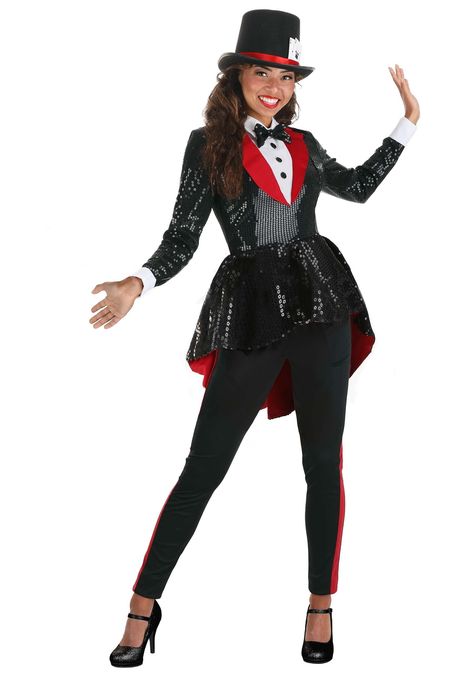 Magician Costume Female, Magician Outfit Female, Magician Costume Women, Magician Outfit, Magician Costume, Ringmaster Costume, Coat Tails, Kostum Cosplay, Circus Costume