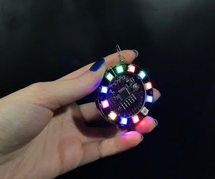 Electronic Jewelry, Led Necklace, Led Diode Projects, Arduino Lamp, Electronics Jewelry, Lilypad Arduino, E Textiles, Arduino Projects, Wearable Technology