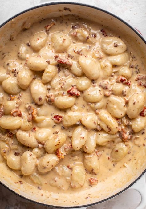 Sweet Gnocchi Recipes, Sun Dried Tomato Gnocchi, Pancetta Gnocchi, Fancy Pasta Dishes, Tomato Gnocchi, Fried Gnocchi, Creamy Gnocchi, Pancetta Recipes, Gnocchi Dishes