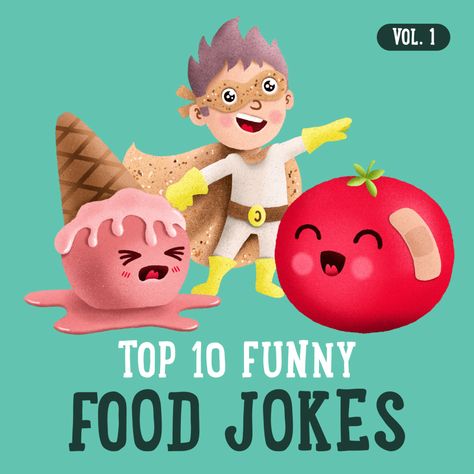 Top 10 funny Food Jokes for Kids - Volume 1 - Funny dad joke about food. — Learn Funny Jokes Funny Food Jokes, Funny Halloween Jokes, Fishing Jokes, Funny Christmas Jokes, Holiday Jokes, Thanksgiving Jokes, Pictures Of Food, Food Jokes, Funny Food Puns