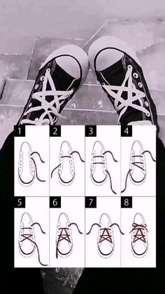 Ways To Lace Shoes, How To Tie Shoes, Shoe Lace Patterns Star, Shoe Lace Patterns Converse, Lace Patterns Converse, Towel Decor, Nike Shoe, Seni Dan Kraf, Söt Katt