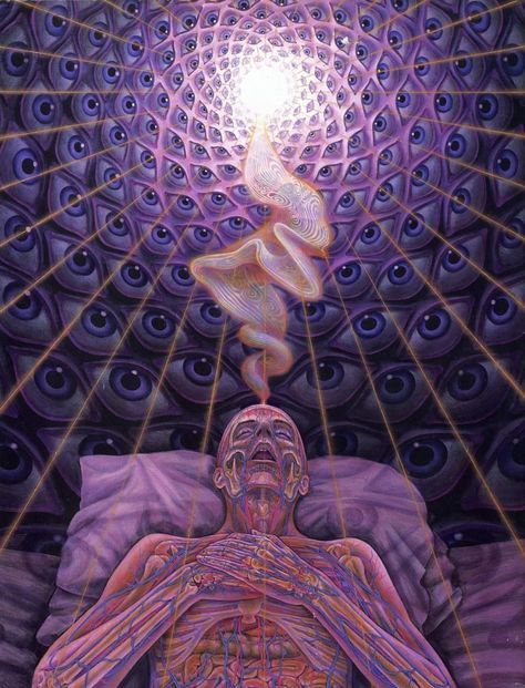 39 Psychedelic & Visionary Art Drawings and Paintings — Steemit Alex Gray Art, Art Visionnaire, Awakening Art, Art Hippie, Sensory Art, Psychadelic Art, Alex Grey, Consciousness Art, Uncanny Valley