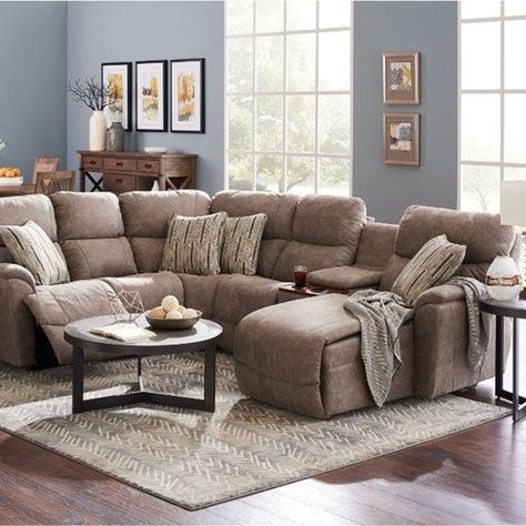 Lazyboy Sectional, Lazy Boy Furniture, Sectional Living Room Layout, Comfortable Sectional Sofa, Boys Furniture, Comfortable Sectional, Sofa L, Sectional Sofa With Recliner, Lazy Boy