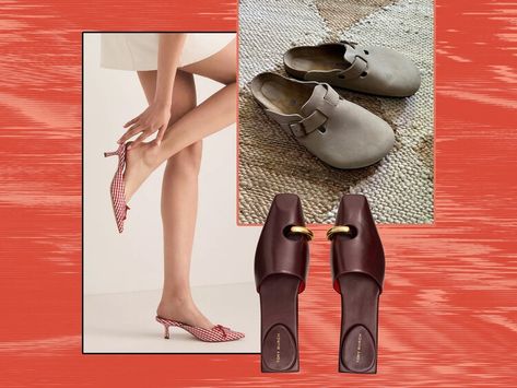 36 Best Mules to Wear With Every Outfit and Occasion This Summer — Glamour How To Wear Mules In Winter, Classic Brown Mules For Everyday Wear, Brown Slide Mules For Vacation, Classic Slip-on Mules For Fall, Brown Slip-on Mules For Fall, Summer Style Brown Mules For Vacation, How To Wear Mules, Chic Shoes, Mule