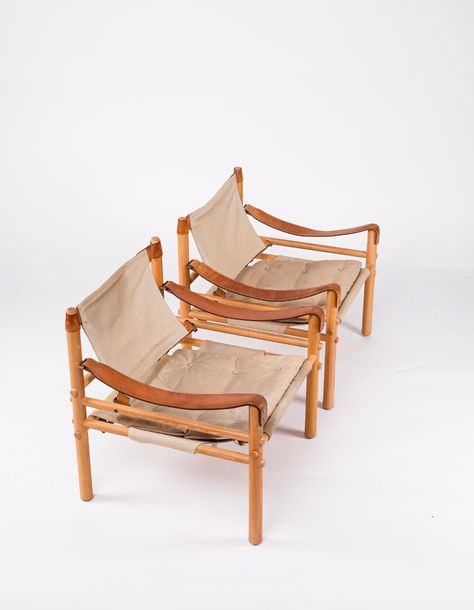 Safari Chair, Scandinavian Armchair, Easy Chairs, Campaign Furniture, Bamboo Chair, Directors Chair, Interior Design Elements, Leather And Canvas, Camping Chair