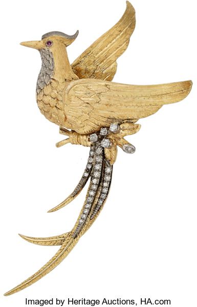 Duck Jewelry, Gemstone Brooch, Ruby Rings, Diamond Brooch, Bird Brooch, Bird Jewelry, Gold Brooches, Lovely Jewellery, Art Deco Jewelry